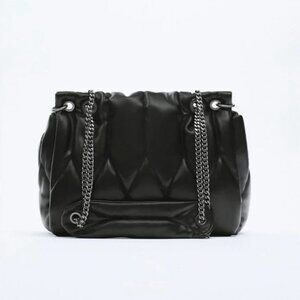 Zara Chain Strap Quilted Shoulder Bag